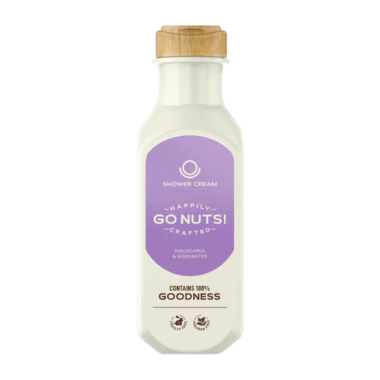 كريم استحمام بقشرة الجوز والمكاديميا وماء الورد