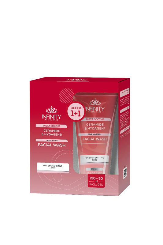 غسول الوجه إنستا سوث للعناية بالوجه من إنفينيتي، عبوة ترويجية 1+1