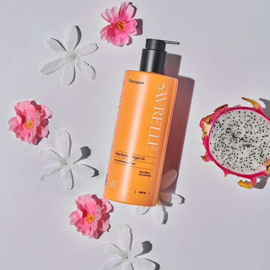 شامبو أڤريل بزبدة الشيا وزيت الأرغان منخفض الكبريتات للشعر الجاف والتالف