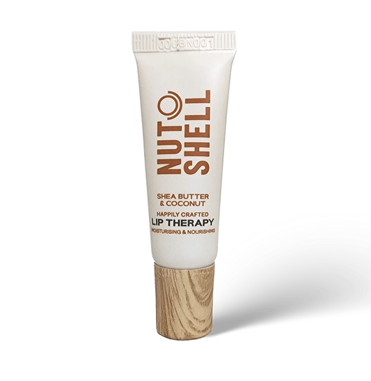 مرطب شفاه بزبدة الشيا وقشرة الجوز وجوز الهند