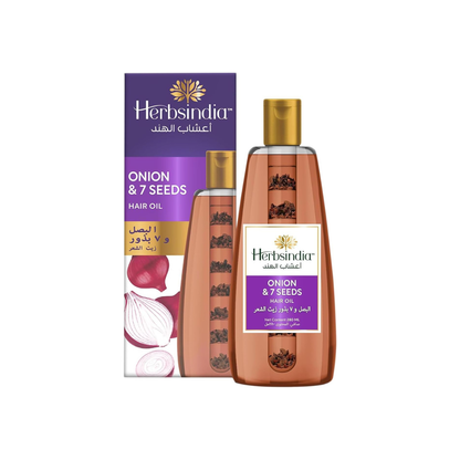 Herbsindia Onion & 7 Seeds Hair Oil – Nourish Tube 180ml