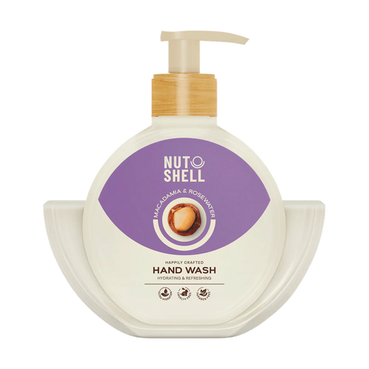 غسول اليدين بخلاصة قشرة الجوز والمكاديميا وماء الورد