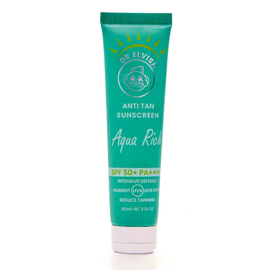 Dr Elvish Aqua Rich Anti Tan Sunscreen SPF 50+ – PA++++ 60ml