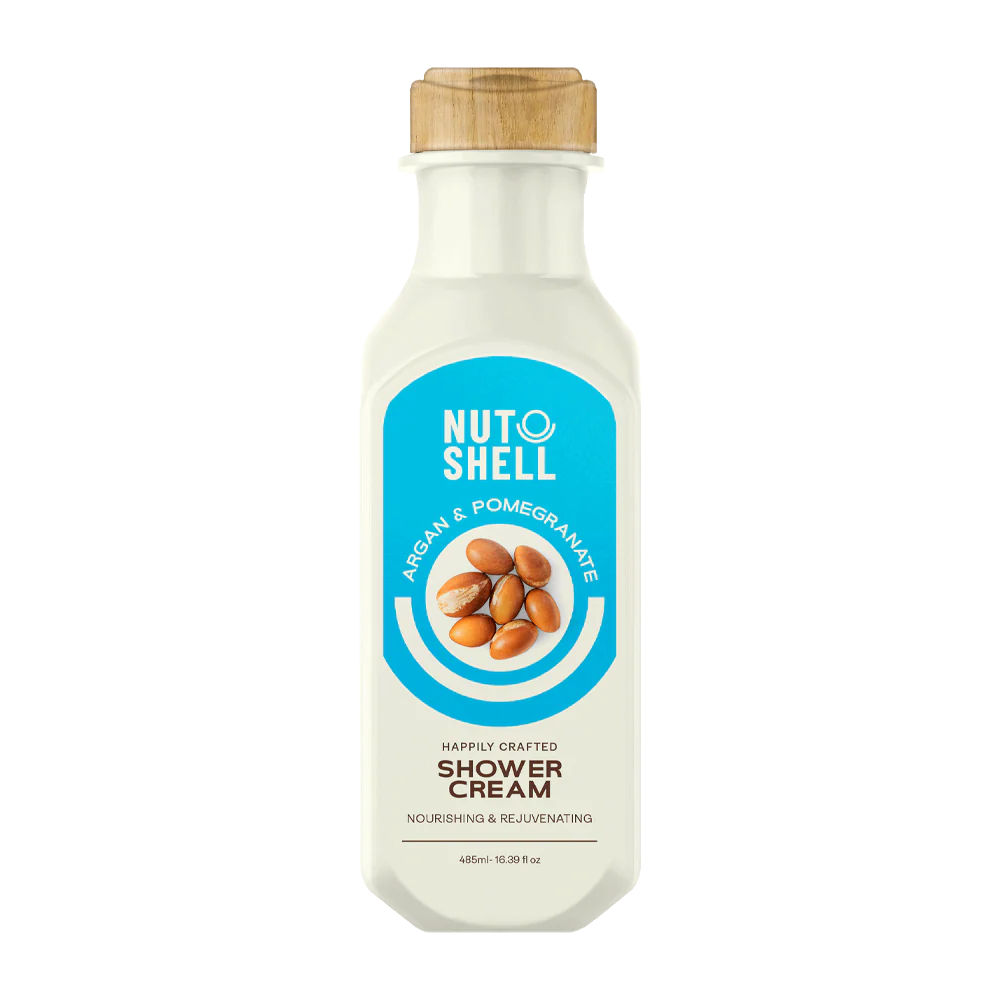 كريم استحمام بقشرة الجوز والأرغان والرمان