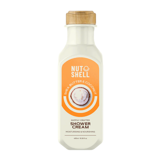 كريم الاستحمام بزبدة الشيا وجوز الهند وقشور الجوز 485 مل