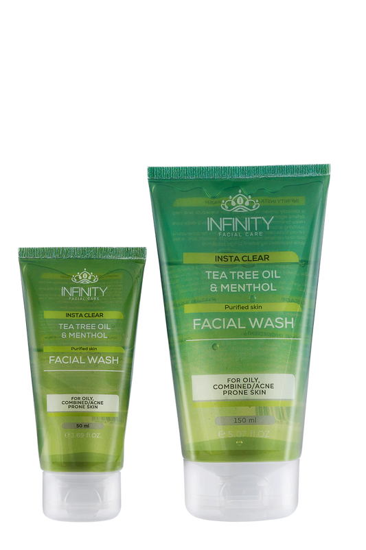 غسول الوجه إنستا كلير للعناية بالوجه من إنفينيتي - عبوة ترويجية ١+١