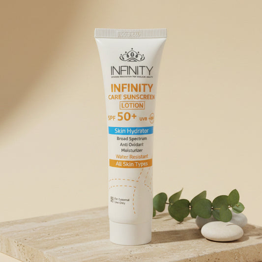 Infinity care واقي الشمس +SPF50 مرطب للبشرة مع حماية من الأشعة فوق البنفسجية UVB+UVA